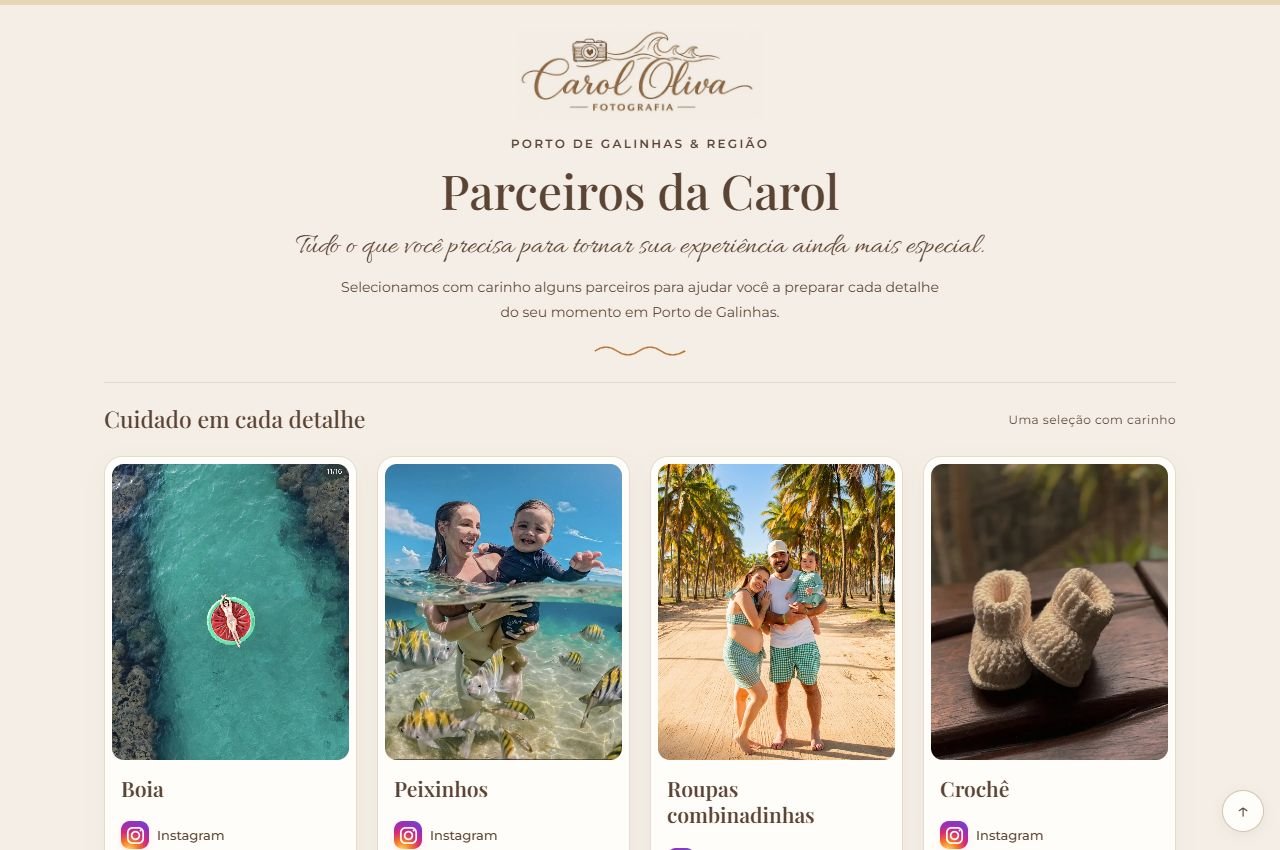 Prévia do site Carol Oliva · Parceiros